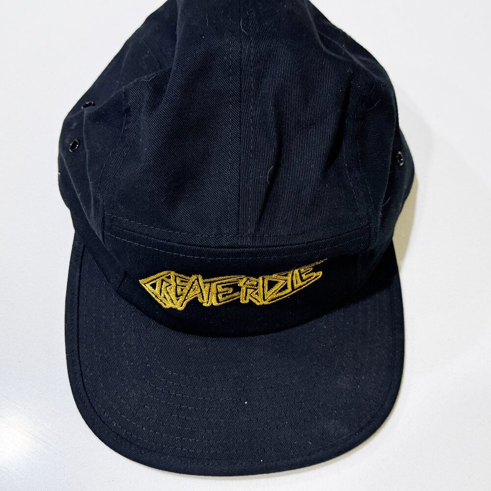 Create Or Die Black Five Panel Cap